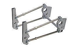 Four Link Kit - Weld-On - Heavy Duty Pro - 1 x 0.156 in Tubes - Lateral Support Bar - Shock Mount Brackets - Steel - Natural - 3 in Axle Tubes - Kit thumbnail 1