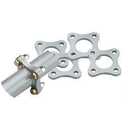 Quick Removal Flange - 4-Bolt - 1/4 in Thick - 1-1/2 in Hole - Hardware Included - Steel - Natural - Set of 4