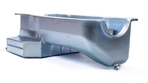 Engine Oil Pan - Circle Track - Rear Sump - 8 qt - 7 in Deep - Steel - Zinc Plated - Small Block Ford - Each thumbnail 2