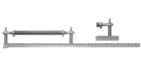 Suspension Tube Ruler - 5/16 to 3/4 in Rod End Adapters - Aluminum - Natural - Kit