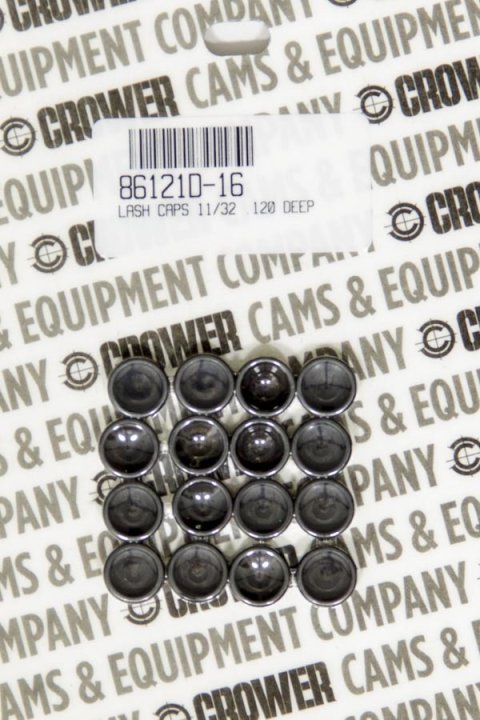 Valve Lash Cap - 0.120 in Thick - 11/32 in Valve Stems - Chromoly - Natural - Set of 16 thumbnail 1