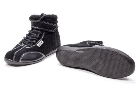 Driving Shoe - Mid-Top - SFI 3.3/5 - Suede Outer - Fire Retardant Cotton Inner - Black - Size 6 - Pair thumbnail 2