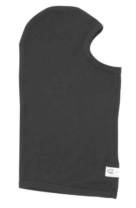Head Sock - Single Eyeport - SFI 3.3 - Single Layer - Lenzing FR - Black - One Size Fits All - Each thumbnail 1