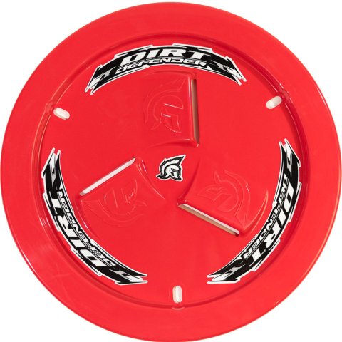 Mud Cover - Bolt-On - Hardware Included - Vented - Cover Only - Plastic - Red - 15 in Wheels - Each