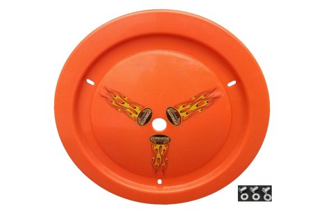 Mud Cover - Ultimate Real - Quick Turn Fasteners - Hardware Included - Cover Only - Plastic - Fluorescent Orange - 15 in Wheels - Each