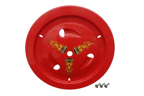 Mud Cover - Ultimate - Bolt-On - Hardware Included - Vented - Cover Only - Plastic - Red - 15 in Wheels - Each thumbnail 2