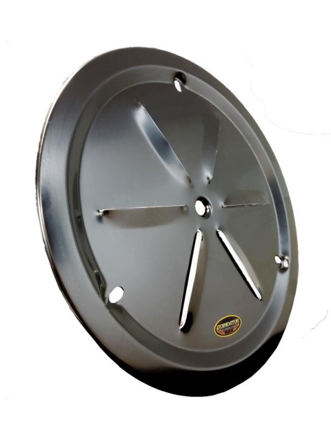 Mud Cover - Bolt-On - Louvered - Aluminum - Black Anodized - 15 in Wheels - Each
