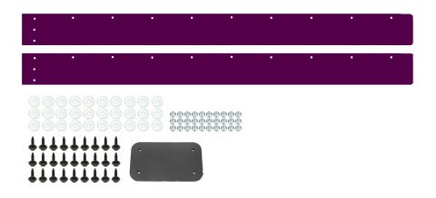 Air Valance - 2-Piece - Plastic - Purple - Street Stock - Kit