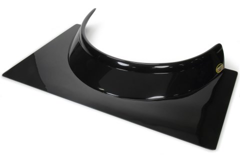 Cockpit Deflector - 3 in Height - 19.75 in Long x 28.25 in Wide - Plastic - Black - Dirt Late Model - Each thumbnail 2