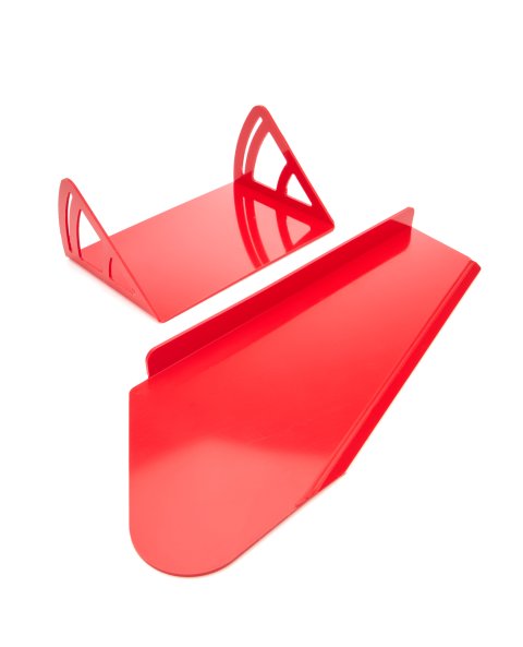 Spoiler - 12 x 8 in - Crush Panel - Plastic - Red - Dirt Late Model - Kit thumbnail 2