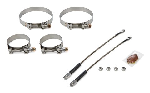 Collector Tethers - Premium - 10 in Cable - 2.5 in Primary Clamps - 4.5 in Collector Clamps - Lock Nuts Included - Orange Sleeve - Kit thumbnail 2