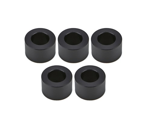 Lug Nut Spacer - Flat - 0.700 in ID - 1.200 in OD - 0.750 in Thick - Aluminum - Black Anodized - Set of 5