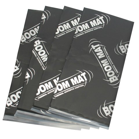 Heat and Sound Barrier - Boom Mat - Speaker - 6 x 12-1/2 in Sheet - Aluminized Plastic - Black - Set of 4