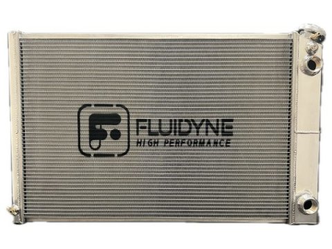 Radiator - 33 in W x 20.25 in H x 3 in D - Dual Pass - Passenger Side Inlet - Passenger Side Outlet - Aluminum - Polished - GM LS-Series - GM Fullsize Truck 1973-87 - Each