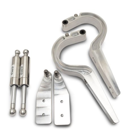 Trunk Hinges - Polished Gas Struts - Aluminum - Machined - GM B-Body 1963-64 - Pair thumbnail 2