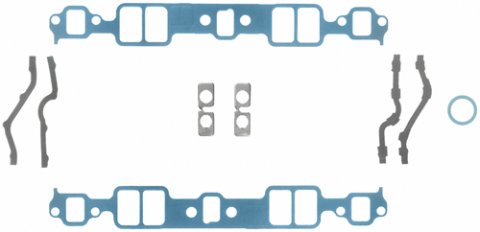 Intake Manifold Gasket - 1.228 x 1.99 in Rectangular Port - Steel Core Laminate - Small Block Chevy - Kit