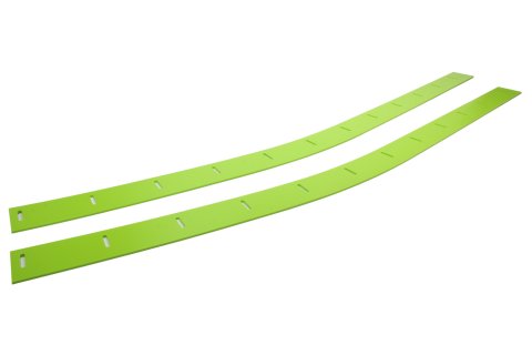 Wear Strip - ABC - 112 x 2.75 in - Plastic - Fluorescent Green - Pair