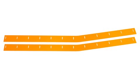 Wear Strip - MD3 - 119 x 3 in - Plastic - Fluorescent Orange - Chevy Monte Carlo 1988 - Pair