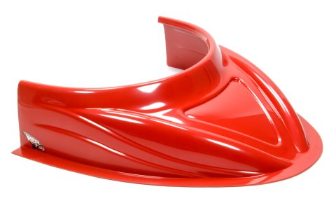 Hood Scoop - MD3 - 5 in Height - Flat Bottom - Plastic - Red - Dirt Late Model - Each