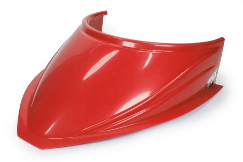 Hood Scoop - MD3 - 5 in Height - Curved Bottom - Plastic - Red - Dirt Late Model - Each