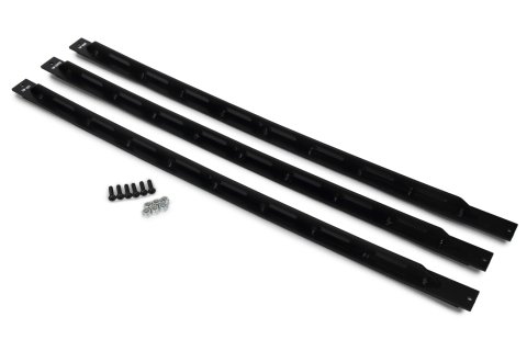 Window Brace Kit - Front - Predrilled - Foam Padded - Slotted Support Flange - Aluminum - Black Powder Coat - ABC NextGen - Kit