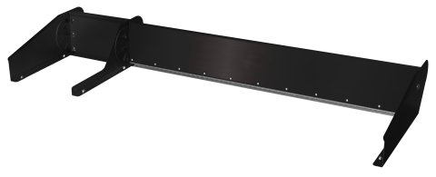 Spoiler - MD3 - 56 x 8 in - 32 x 8.25 Breakaway - 2-Piece - Aluminum / Plastic - Black Powder / Natural - Dirt Late Model - Kit