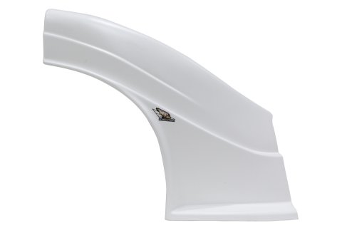Fender - Passenger Side - MD3 Evolution - Raised - Plastic - White - Dirt Late Model - Each