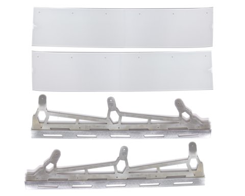 Spoiler - ABC - 60 x 6.5 in - 55 Degrees - 2-Piece - Polycarbonate Spoiler - Natural Aluminum Brackets - Kit