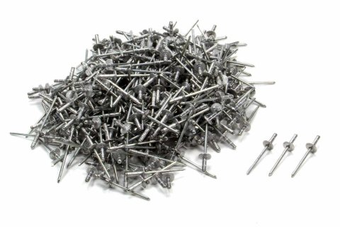 Rivet - Avex Style - 8/25 in Head - 1/8 in Steel Mandrel - 1/2 in Grip Range - Aluminum - Natural - Set of 500
