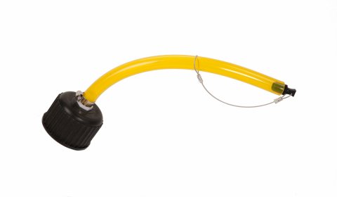 Utility Jug Cap - Screw-On - 1 in ID Hose - Universal Utility Jugs - Plastic - Black / Yellow - Each thumbnail 1