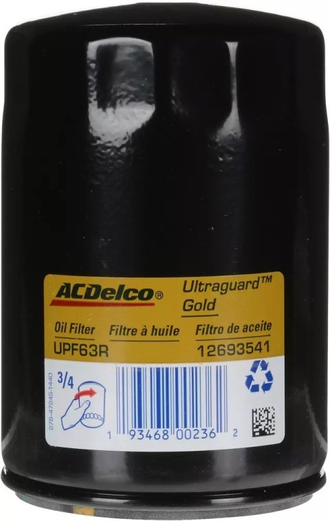 Oil Filter - Canister - Screw-On - 4.5 in Tall - 22 mm x 1.50 Thread - Steel - Black Paint - Various Applications - Each