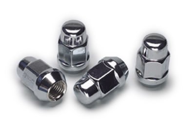 Lug Nut - Acorn Bulge - 12 mm x 1.50 Right Hand Thread - 3/4 in Hex Head - 60 Degree Seat - Closed End - Steel - Chrome - Set of 4 thumbnail 2