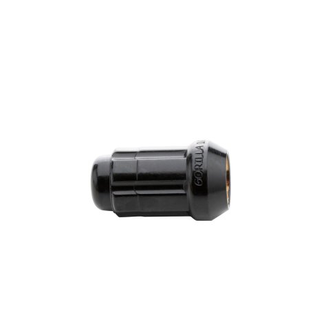 Lug Nut - Acorn - 12 mm x 1.25 Thread - 60 Degree Seat - Closed End - Key - Steel - Black Chrome - Universal - Set of 20