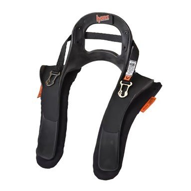 Head and Neck Support - Hans III - FIA Approved - Sliding Post Tether - Plastic - Black - Large - Kit thumbnail 1