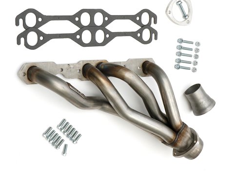 Headers - 1.625 in Primary - 3 in Collector - Gaskets / Hardware Included - Stainless - Natural - GM A-Body / B-Body / F-Body / G-Body / X-Body 1964-93 - Pair thumbnail 2