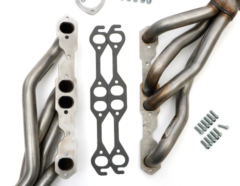 Headers - 1.625 in Primary - 3 in Collector - Gaskets / Hardware Included - Stainless - Natural - GM A-Body / B-Body / F-Body / G-Body / X-Body 1964-93 - Pair thumbnail 4