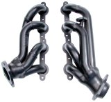 Headers - Street - 1.625 in Primary - Stock Collector Flange - Gaskets / Hardware Included - Steel - Black Paint - GM LS-Series - GM Fullsize SUV / Truck 1999-2003 - Pair thumbnail 1