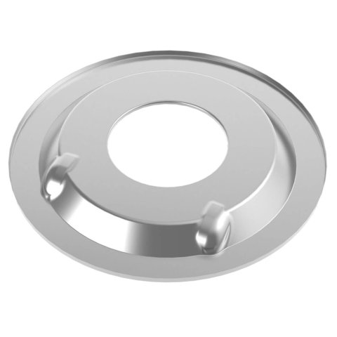 Air Cleaner Base - 14 in Round - 5-1/8 in Carb Flange - Dropped Base - Steel - Chrome - Each