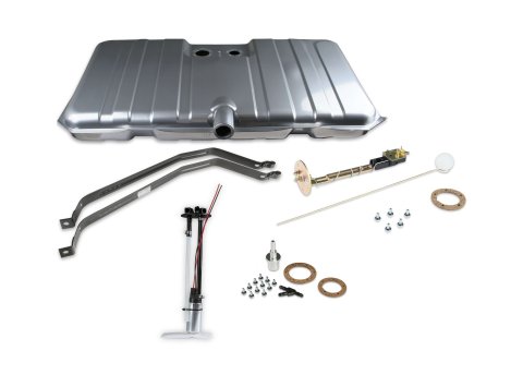 Fuel Tank - Sniper EFI - 18 gal - 255 lph Pump - 1/4 in NPT Outlet - 1/4 in NPT Return - Sending Unit - Steel - Silver Powder Coat - GM F-Body 1969 - Kit