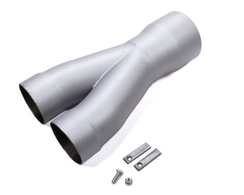 Exhaust Y-Pipe - 3 in Inlets - 4 in Outlet - Steel - Gray Paint - Each