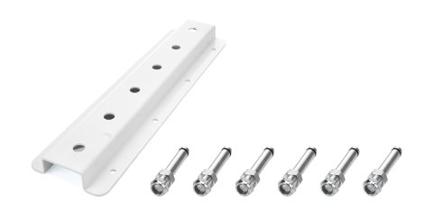 Radius Rod Rack - Wall Mount - Upper - 15 in Long - 12 Rod Capacity - Aluminum - White Powder Coat - Each thumbnail 2