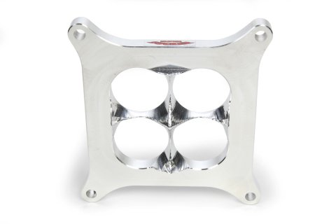 Carburetor Spacer - Super Sucker - 1 in Thick - 4 Hole - Square Bore - Aluminum - Polished - Each thumbnail 2