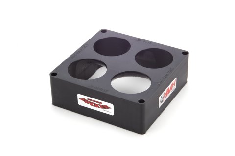 Carburetor Spacer - Super Sucker - 2 in Thick - 4 Hole - Dominator Flange - 2.125 in Bore Diameter - Plastic - Black - 1250 CFM Carburetors - Each thumbnail 2