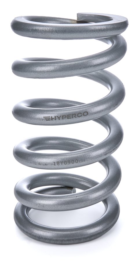 Coil Spring - Conventional - 5 in OD - 9.5 in Length - 900 lb/in Spring Rate - Front - Steel - Silver Powder Coat - Each thumbnail 1