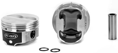 Piston - FHR Forged - Forged - 4.030 in Bore - 1.5 mm x 1.5 mm x 3.0 mm Ring Grooves - Minus 10.00 cc - Small Block Chevy - Set of 8
