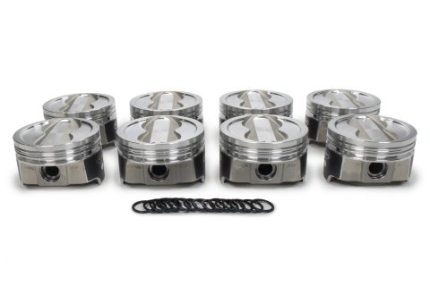 Piston - Forged - 4.060 in Bore - 5/64 x 5/64 x 3/16 in Ring Groove - Minus 18.00 cc - Small Block Chevy - Set of 8