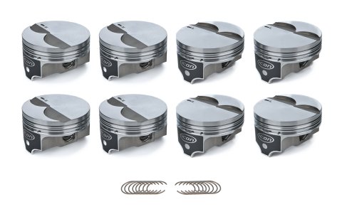 Piston - FHR - Forged - 4.030 in Bore - 1.5 x 1.5 x 3.0 mm Ring Grooves - Minus 3.30 cc - GM LS-Series - Set of 8