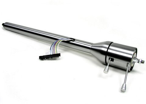 Steering Column - Retrofit - Tilt - Hazard / Turn Signal - Steel - Natural - Chevy Truck 1947-54 - Each thumbnail 1