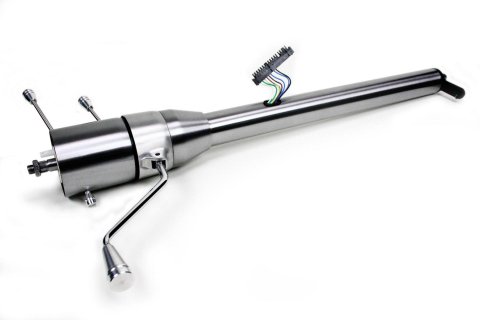 Steering Column - Tilt - Column Shift - 2-1/4 in Tube - 33 in Length - Hazard / Turn Signal - Steel - Natural - Universal - Each
