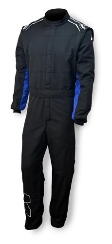 Driving Suit - Axis 2.4 - 1-Piece - SFI 3.2A/5 - Double Layer - Aramid - Black / Blue - X-Large - Each thumbnail 1